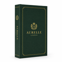 Caja Rígida de Lujo Personalizada Tipo Libro con Cierre Magnético, Logotipo en Lámina Dorada, Caja de Empaque de Cartón