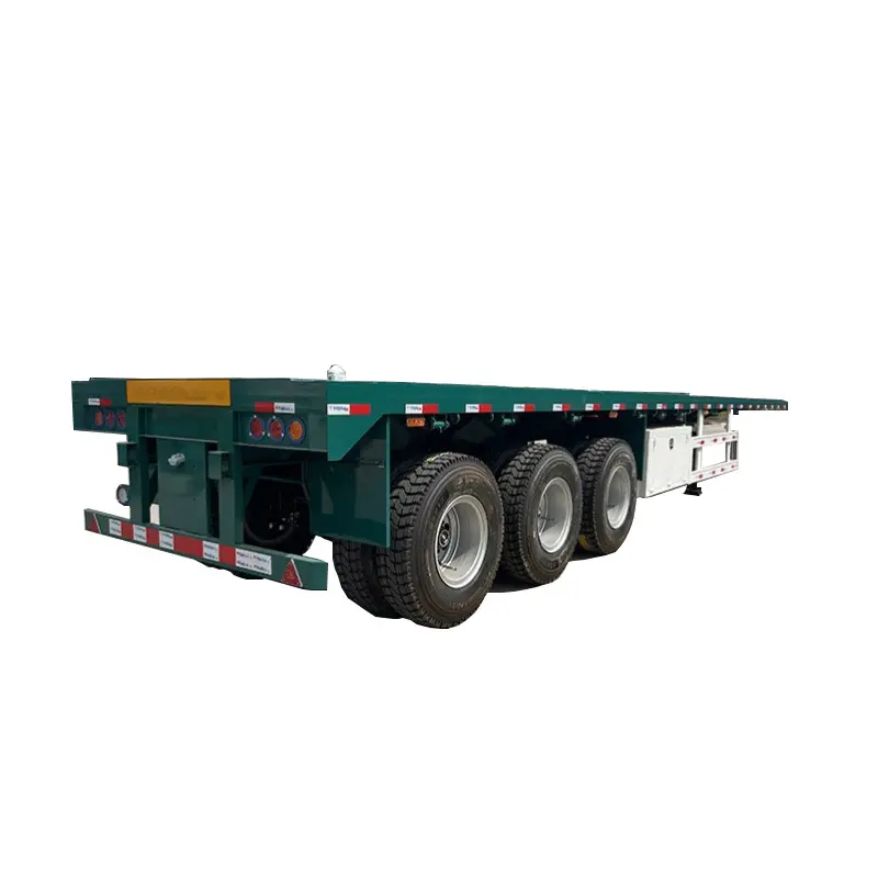 Hersteller Export Afrika 20 Fuß 40 Fuß 2 3 Achsen-Flatbett-Anhänger erweiterbarer Flatbett-Ladungs-Halbbwagen zu verkaufen