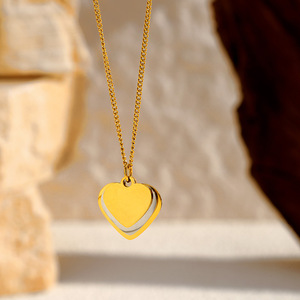Collier Lune Française, Charme Papillon en Forme de Cœur Simple, Collier en Acier Inoxydable, Bijou, Cadeau Fête des Mères - Product Image 6