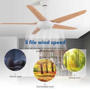 Ventilateur de plafond moderne à 5 lames, 52 pouces, Style nordique et minimaliste, avec télécommande, sans lumière, nouveauté 2020 - Product Image 2