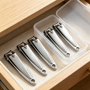 Stainless Steel Nail Clippers Flat Blade Small Size For Home Use Finger Care Tools - Product Image 3