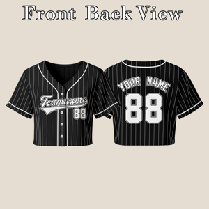 Custom Women's Sports <b>Crop</b> <b>Top</b> Team Logo Name Number Casual Summer Game Day Wear Wholesale - Product Image 5
