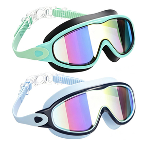 Masque de natation pour enfants YL2100, grande monture, anti-buée, protection UV, verres transparents ou miroir, sangle réglable, ne retient pas les <span class=keywords><strong>cheveux</strong></span> - Product Image 1