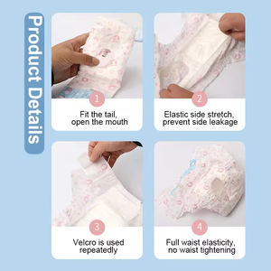 일회용 슈퍼 흡수성 부드러운 남성 또는 여성 일회용 개 기저귀 애완 동물 기저귀 - Product Image 5