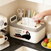 Boîte à mouchoirs et porte-serviettes pour table basse de salon, design haut de gamme, créatif, en plastique, moderne, minimaliste, multifonctionnel, pour télécommande de bureau