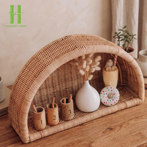 Meilleures ventes Étagère murale pour enfants en rotin en forme d'arche Fabriquée en rotin 100% écologique Durable Design moderne pour chambre à coucher et salon Vietnam - Product Image 1