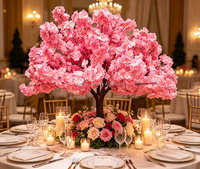 Arbre de cerisier rose suspendu en cascade, arbre de sakura en soie pour centre de table de mariage, décoration de fête