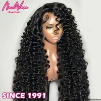Perruques bon marché en cheveux vierges longs et bouclés pour femmes noires, meilleure qualité, avec dentelle HD transparente, base en soie, sans colle