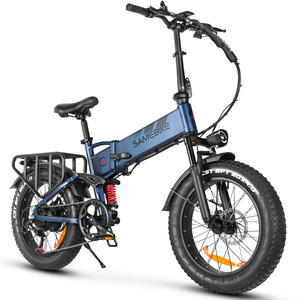 Ebike plegable de fácil montaje, marco de aleación de aluminio de 20 pulgadas, bicicleta de carretera, 7 velocidades, 250W, bicicleta eléctrica con neumáticos gruesos - Product Image 4