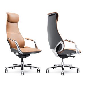 Silla ejecutiva de oficina de cuero ajustable, diseño ergonómico de espalda alta, ejecutiva Boss - Product Image 2