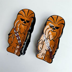 Pinces à cheveux en acrylique <span class=keywords><strong>Chewbacca</strong></span> de dessin animé, pinces à cheveux en plastique et métal, accessoires de mode pour femmes, vente en gros, pinces à cheveux personnalisées - Product Image 1