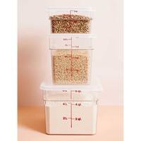 Durable Transparent 4 Qt Carré Conteneurs De Stockage Des Aliments Cuisine Casserole Réfrigération Sans Couvercles pour Hôtels Restaurants
