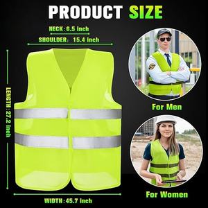 Chaleco de Seguridad Reflectante de Malla Transpirable Amarillo de Alta Visibilidad para Eventos al Aire Libre de Verano, Promociones y Regalos Corporativos - Product Image 3