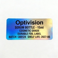 Etiqueta de Péptidos Personalizada de Transferencia Térmica con Adhesivo Permanente para Viales Inyectables de 30 ml