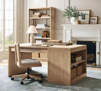 Meubles de bureau en bois écologiques personnalisés, bureau d'étude à domicile, table en chêne avec tiroirs en bois haut de gamme