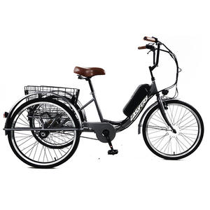 Bicyclette électrique 36V à batterie au lithium, frein à disque avec cadre en acier à haute teneur en carbone, moteur de moyeu avant, support arrière, 24 pouces - Product Image 1