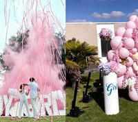Ali Magic Canon à poudre électrique portable rose et bleu pour mariage, baby shower, révélation du sexe, fête, jardin, machine à éclatement de couleur