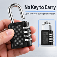 Cadenas de Sécurité Anti-Intempéries à Code 4 Chiffres, Cadenas à Combinaison en Alliage de Zinc