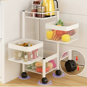 5 lớp kệ bếp tròn lớp đứng kệ đơn vị tầng thường vụ giá lưu trữ nhà bếp Kệ giỏ hàng - Product Image 5
