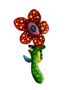 Fournisseur d'usine, sculpture de fleurs géante en fibre de verre personnalisée, colorée, pour décoration de Noël en intérieur/extérieur - Product Image 1