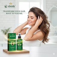 Sérum de croissance capillaire naturel professionnel KINODIN, huile de traitement avec kit de dermaroller, logo personnalisé, ingrédients biologiques au gingembre