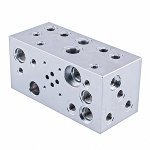 Desain blok katup hidrolik kustom saluran mesin CNC seimbang tekanan aliran tinggi untuk sistem kontrol utama ekskavator - Product Image 6