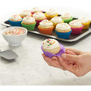 Molde redondo <span class=keywords><strong>de</strong></span> silicona para cupcakes, Mini molde para pastel - Product Image 5