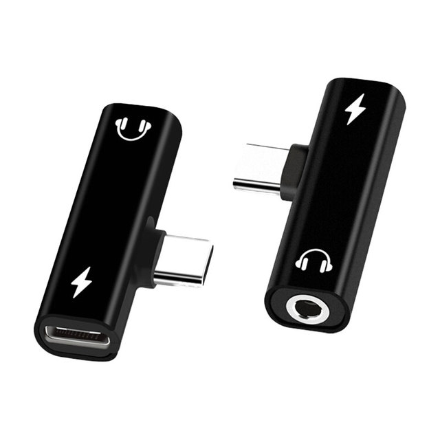 2 in 1 Type C Splitter Audio Aux 3.5mm Charger Adapter