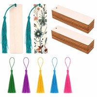 Marque-page en bois de style classique personnalisé en usine, artisanat fait main, impression numérique, corde en jute, pompon coloré pour étudiant