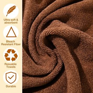 Serviettes en <span class=keywords><strong>microfibre</strong></span> résistant à l'eau de Javel en vrac pour Salon sec non pelucheux beauté Spa Salon séchage des <span class=keywords><strong>cheveux</strong></span> essuie-mains - Product Image 6