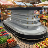 Vitrine Réfrigérée Multi-Niveaux Ouverte de Haute Qualité pour la Présentation de Viandes Fraîches