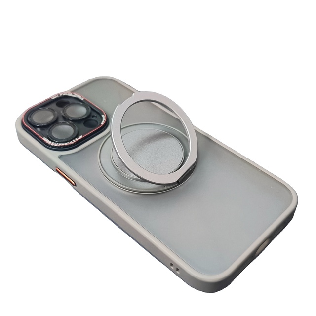 High Quality Sports Styled Metallic Design TPU PC Material Phone Case with Stand Matte Surface Mobile Phone Decoration