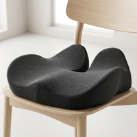 Coussin de bureau orthopédique extra large en mousse à mémoire de forme pour soulager la sciatique et le coccyx - Confort tout au long de la journée - Ergonomique