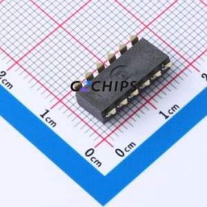 2.54-6P TPGT DIP Switch SMD Switch Flat Toggle, Raised Type Single Pole Single Throw 6 Gull Wing Type - Product Image 2