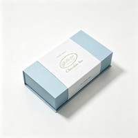 Boîte à chocolat personnalisée en gros, emballage de luxe pour chocolat, boîte cadeau en carton avec encres à base de soja et séparateurs à grille