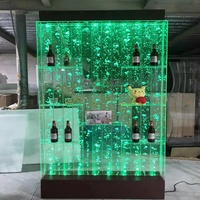 Mur de bulle d'aquarium grand fait sur commande d'usine avec la cloison acrylique de panneau de bulle d'eau de casier à vin