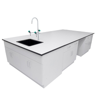 Banco de laboratorio octogonal, bancos de laboratorio de mesa de resina epoxi con fuente de alimentación de Banco de laboratorio de CC