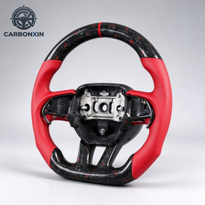 Volante Deportivo Personalizado de Fibra de Carbono Forjado con Diodos Luminosos Púrpura para Dodge Charger, Durango SRT Hellcat y Grand Cherokee - Product Image 2