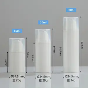 Bottiglie senz'aria squisite personalizzate private label con copertura antipolvere per il trucco e la cura del viso