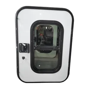 RV Entry Door With Lifting Window Aluminum Alloy Panel Use In Trailer Caravan Motorhome Camper