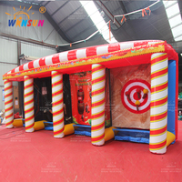 WINSUN EN71 certificat 3 en 1 Carnaval gonflable jeu de sport interactif pour les enfants tir cible tic toe jeu pour la location