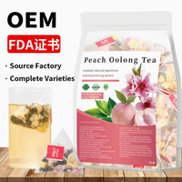 Perzik Oolong Thee - Natuurlijke Fruit & Bloemenmengeling, Koud of Warm Gezet, 30 Individuele Verpakkingen, OEM/ODM Beschikbaar