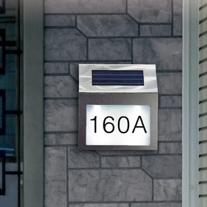 Plaques de numéro de porte Led Street Power Light Sign Hotel Door Address <span class=keywords><strong>Plaque</strong></span> House Number Outdoor Waterproof Solar Lights - Product Image 5
