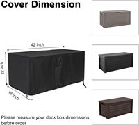Housse de protection extérieure robuste en tissu Oxford, imperméable, anti-UV, anti-neige et anti-poussière, pour table de brasero de jardin et coffre de rangement de terrasse