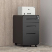 Diviseurs modernes mobiles Socle de rangement Mobile Small 3 Drawer Key Lock Furniture Steel Office Metal Assembled Classeurs