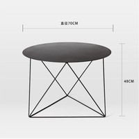 Table basse de table d'appoint ronde en fer de haute qualité moderne nordique pour meubles de salon d'hôtel