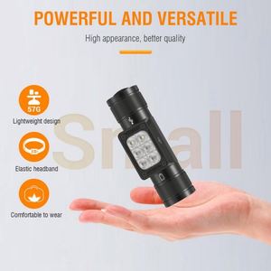 Wosen nhà máy bán buôn Ba ánh sáng có thể sạc lại câu cá ngoài trời đèn pha mới màu đỏ trắng màu xanh lá cây LED Type-C Hợp kim nhôm Type-C - Product Image 4