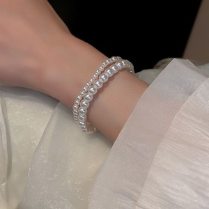 Wholesale New Hot Unisex Simple <b>Beads</b> <b>Bracelet</b> 4/6/8mm Imitation Pearl Plastic Resin Cute Ball Shape Customized Designs Smooth - Product Image 1