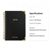 Individuelles Fitness-Wellness-Tagebuch A5 Hardcover Leder Tagesplaner Workout-Notizbuch mit Fadenbindung Geschenkset mit Druck