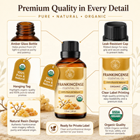 Minyak Esensial Frankincense Organik 100% Murni dan Alami Berkualitas Premium untuk Aromaterapi dan Pereda Stres